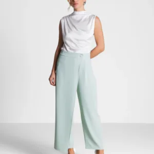 Ophelia Asymmetric Wrap Trousers | Mint